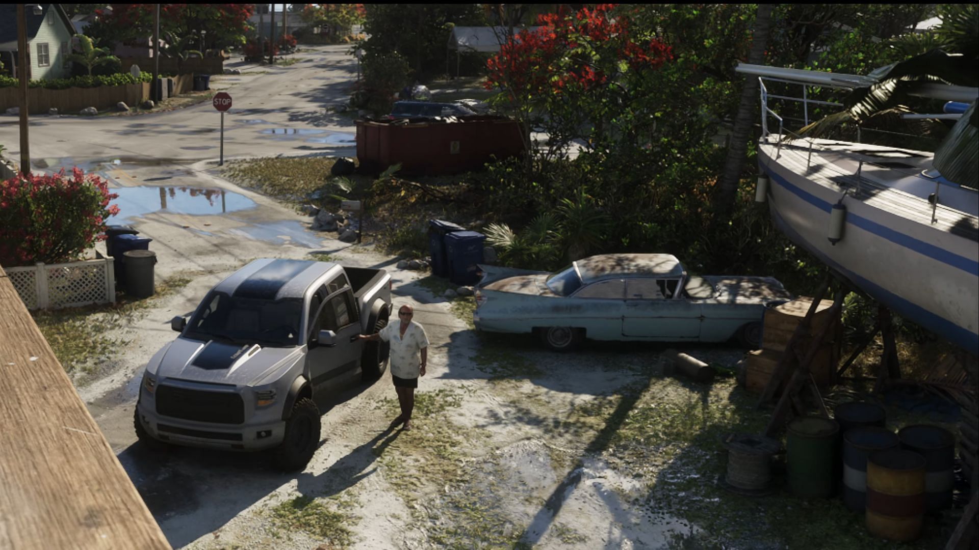 The possible Easter egg is the boat on the right (Image via Rockstar Games)